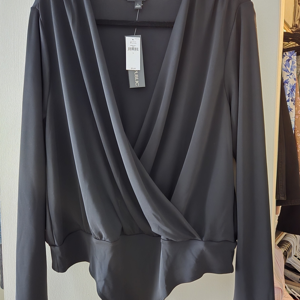Banana Republic Black Women's Wrap Blouse